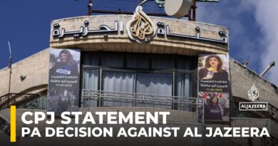 CPJ urges reversal of Palestinian authority’s decision against Al Jazeera