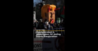 Dozens protest in Washington, DC during Trump inauguration | AJ#shorts