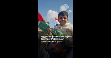 Egyptian protesters reject Trump’s Palestinian resettlement plan | AJ #shorts