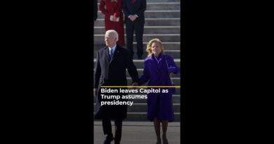 Former US President Biden leaves Capitol as Trump assumes presidency | AJ#shorts