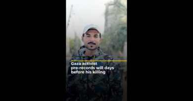 Gaza activist pre-records will days before his killing | AJ #shorts