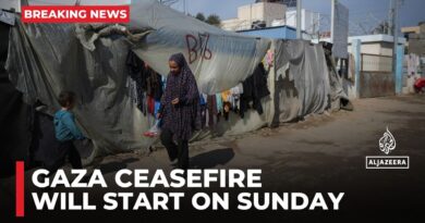 Gaza ceasefire deal to come into effect at 6:30 am GMT on Sunday