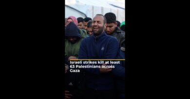 Israeli strikes kill at least 63 Palestinians across Gaza | AJ#shorts