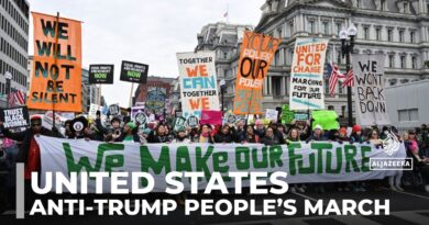 People’s march in DC: Thousands gather in US capital to protest Trump ahead of inauguration day