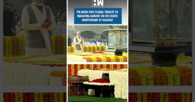 #Shorts | PM Narendra Modi pays floral tribute to Mahatma Gandhi on his death anniversary