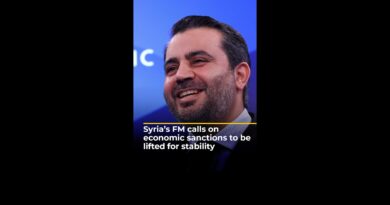 Syria’s FM calls on economic sanctions to be lifted for stability | AJ #shorts