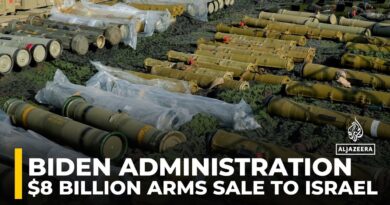 The Biden administration proposes an $8 billion arms sale to Israel, including bombs and missiles