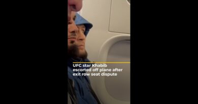 UFC star Khabib Nurmagomedov escorted off plane after exit row seat dispute | AJ#shorts