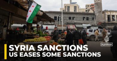 US announces it will temporarily ease some sanctions on Syria