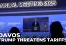 US President Trump threatens tariffs at 2025 Davos World Economic Forum