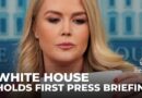 White House holds first press briefing after Trump inaugurated as president eight days ago