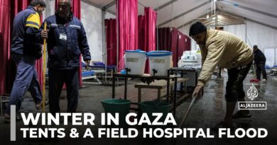 Winter in Gaza: Tents across the strip and a field hospital flood