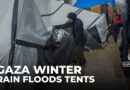 Winter takes hold: Rain floods tents of forcibly displaced Palestinians