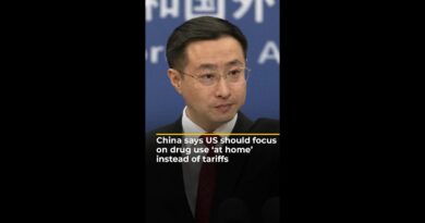 China says US should focus on drug use ‘at home’ instead of tariffs | AJ #shorts