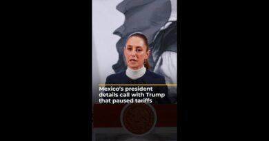 Mexico’s president details call with Trump that paused tariffs | AJ #shorts