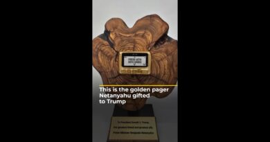 Netanyahu gifts Trump golden pager celebrating Lebanon attacks | AJ #shorts