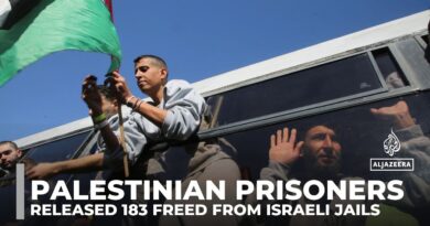 Palestinian prisoners released 183 freed from Israeli jails in latest exchange