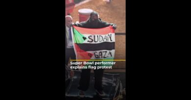 Super Bowl performer explains Palestine-Sudan flag protest | AJ#shorts