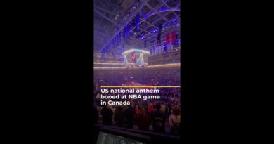 US national anthem booed at NBA game in Canada | AJ #shorts