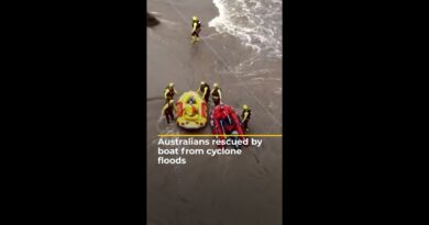 Australians rescued by boat from cyclone floods | AJ #shorts