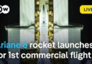 Europe’s heavy-lift Ariane 6 rocket launches to make first commercial flight | DW News