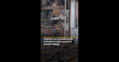 Moment fighter jet accidentally bombs civilian area in South Korea | AJ#shorts