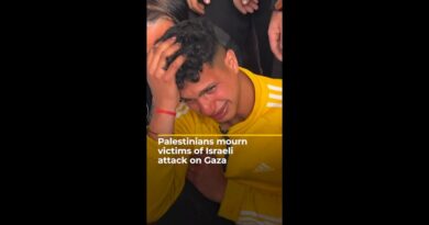 Palestinians mourn victims of Israeli attack on Gaza | AJ #shorts