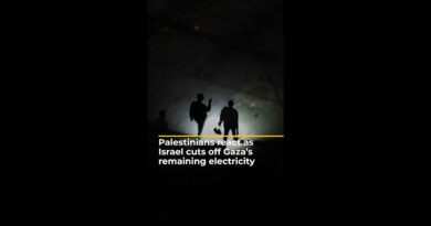 Palestinians react as Israel cuts off Gaza’s remaining electricity | AJ #shorts