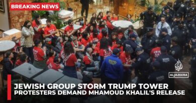 Protesters from Jewish group storm Trump Tower in NYC demanding release of Mahmoud Khalil