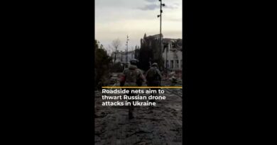 Roadside nets aim to thwart Russian drone attacks in Ukraine | AJ #shorts