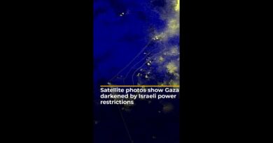 Satellite photos show Gaza darkened by Israeli power restrictions | AJ #shorts