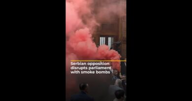 Serbian opposition disrupts parliament with smoke bombs | AJ #shorts