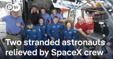 SpaceX capsule docks at Int’l Space Station, replacing two stranded NASA astronauts with new crew