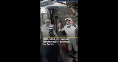 Stranded astronauts begin return journey to Earth | AJ #shorts